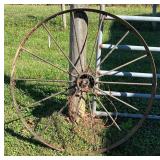 Early Steel Farm Implement Wheel