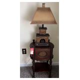 Early End Table & Table Lamp