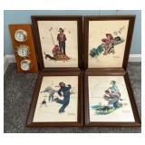 Framed Artwork & Sunbeam Barometer