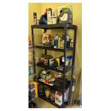 Shop Lubricants, Propane Torch, Paint & Plastic Shelving Unit