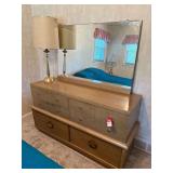 Mid-Century Modern Blonde Wood 3-Piece Bedroom Suite