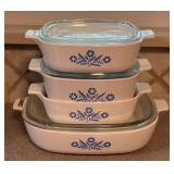 Corning Ware "Blue Cornflower" Casserole Dishes