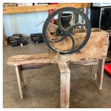 Early Cast Iron Grist Mill with Stand
