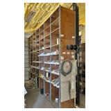 Tractor Parts & Wooden Adjustable Shelving Unit
