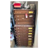 Lawson Hardware 12-Drawer Cabinet with Tractor Parts