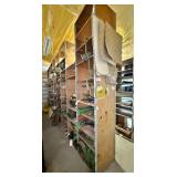 John Deere Tractor Parts & Wooden Adjustable Shelving Unit