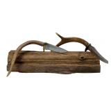 Custom Stag Handled Knife Display