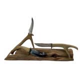 Custom Stag Handled Knife Display