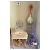 Assorted Household Furniture & Baskets