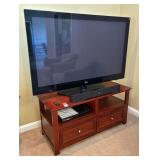 LG 60" Flatscreen TV, Polk Soundbar & Quality Console
