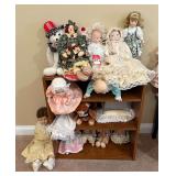 Early Dolls & Bookcase