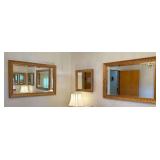 Matching Framed Mirrors & Lamps