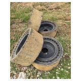 Galaxy 33X12-20 Solid Skid Steer Wheels and Tires
