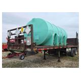 1989 Trailmobile Flat Deck Semi Trailer with Spray Tender Equipment