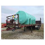 1989 Trailmobile Flat Deck Semi Trailer with Spray Tender Equipment