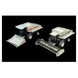 ERTL AGCO Gleaner R-52 Combine with Corn Head & ERTL Deutz-Allis Gleaner R50 Combine with Bean Head