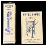 Louis Marx & Co. Inc No. 464 Automatic Block Signal & No. 065 Water Tower