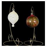 Zimmerman Art Glass 2003 & 2004 Christmas Ornaments