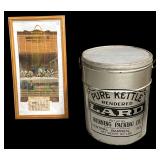 Wenning Packing Palmyra, IN 1959 Calendar & Lard Can