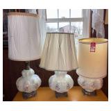 Floral Iridescent Table Lamps