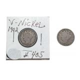 1902 & 1905 V Nickels