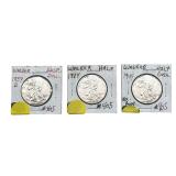 1934, 1938-D & 1944 Walking Liberty Halves