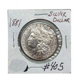 1881 Morgan Silver Dollar