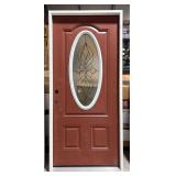Novatech 2-Panel Door with Oval Glass Panel & Frame