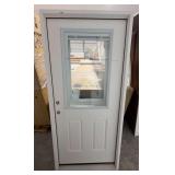 Novatech 2-Panel Door with Half Glass Panel & Frame