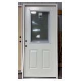 Novatech 2-Panel Door with Half Glass Panel & Frame