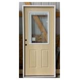 Novatech 2-Panel Door with Half Glass Panel & Frame