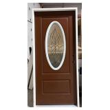 Novatech 2-Panel Door with Oval Glass Panel & Frame