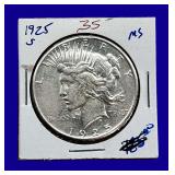 1925-S Peace Silver Dollar