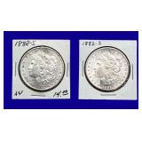 1882-S Morgan Silver Dollars