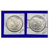 1927-P Peace Silver Dollar