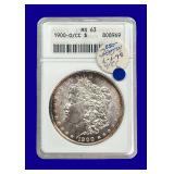1900-O/CC Morgan Silver Dollar ANACS MS63