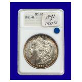 1891-O Morgan Silver Dollar ANA MS63