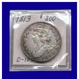 1813 Draped Bust Silver Half Dollar
