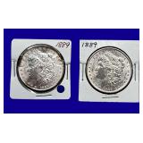 1889-P Morgan Silver Dollars