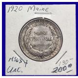 1920 Maine Centennial Silver Half Dollar