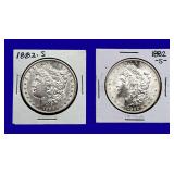 1882-S Morgan Silver Dollars
