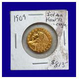 1909 Indian Head $5 Gold Coin