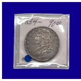 1834 Draped Bust Silver Half Dollar