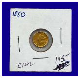 1850 Liberty Head $1 Gold Coin