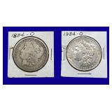 1884-O Morgan Silver Dollars