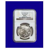 1921-P Peace Silver Dollar NGC MS62