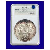 1884-P Morgan Silver Dollar ANA MS63
