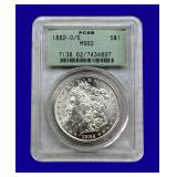 1882-O/S Morgan Silver Dollar PCGS MS62