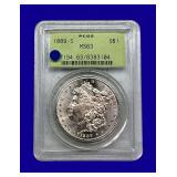 1889-S Morgan Silver Dollar PCGS MS63