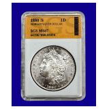 1880-S Morgan Silver Dollar SGS MS67